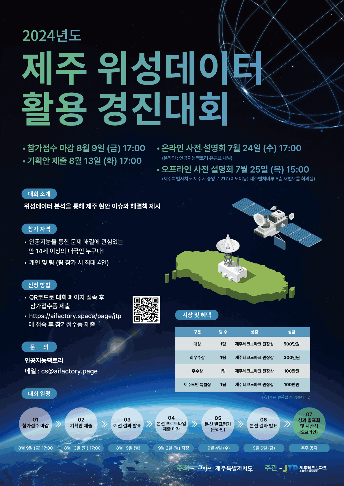 2024년 제주 위성데이터 활용 경진대회 안내